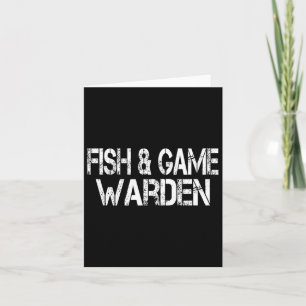 Fish And Game Warden Halloween Lazy Costume Card
