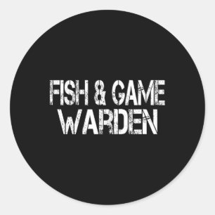 Fish And Game Warden Halloween Lazy Costume Classic Round Sticker