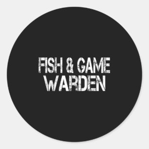 Fish And Game Warden Halloween Lazy Costume Classic Round Sticker