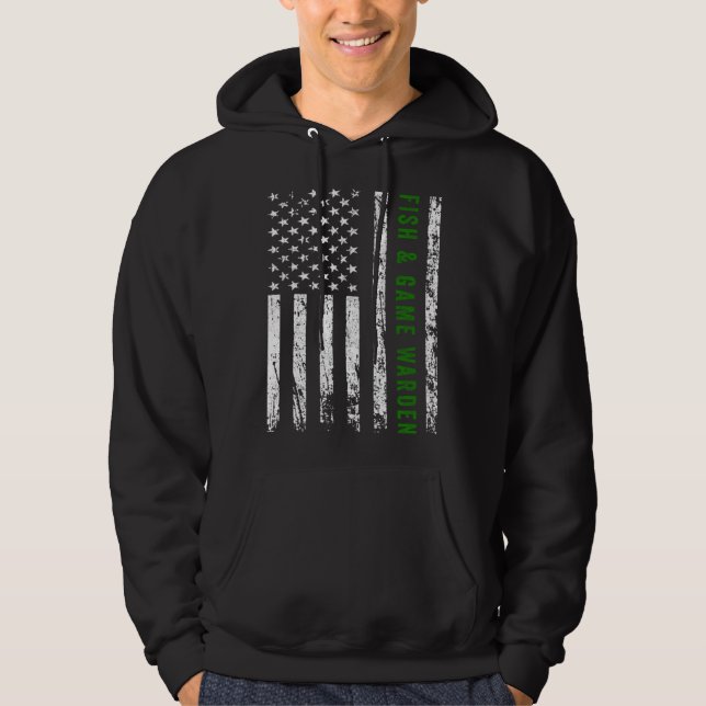 Fish And Game Warden Hoodie (Front)