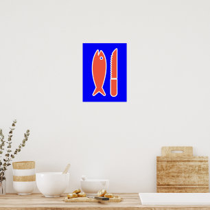 Fish and Knife Poster