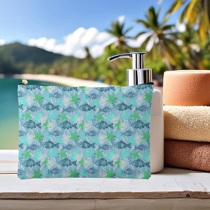 Fish and shells accessory pouch
