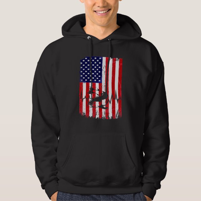 Fish And Us Flag As Symbol For Freedom Symbol Idea Hoodie (Front)