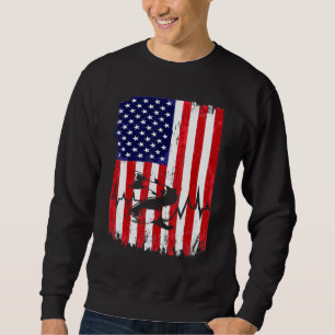 Fish And Us Flag As Symbol For Freedom Symbol Idea Sweatshirt