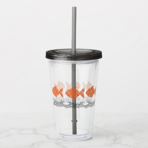 Fish and Waves Acrylic Tumbler