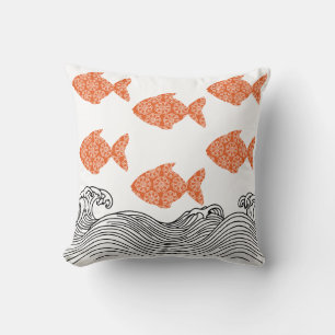 Fish and Waves  Cushion