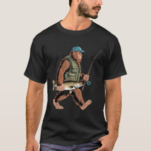 Fish Angler Fisherman Bigfoot Sasquatch Walleye Fi T-Shirt