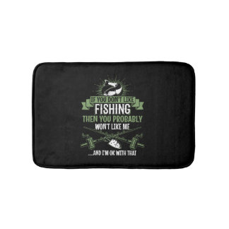 Fish angler fisherman fishing - fish fisherman bath mat