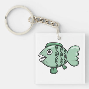 Fish, Animal, Drawing Key Ring