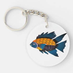 Fish, Animal, Drawing Key Ring