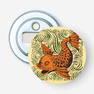 Fish Antique Tile Old art ancient de morgan art Bottle Opener