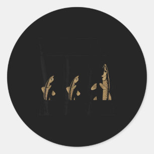 Fish Around And Find Trout Funny Fishing Fishermen Classic Round Sticker