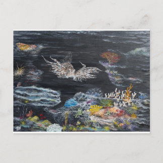 Fish art on postcard