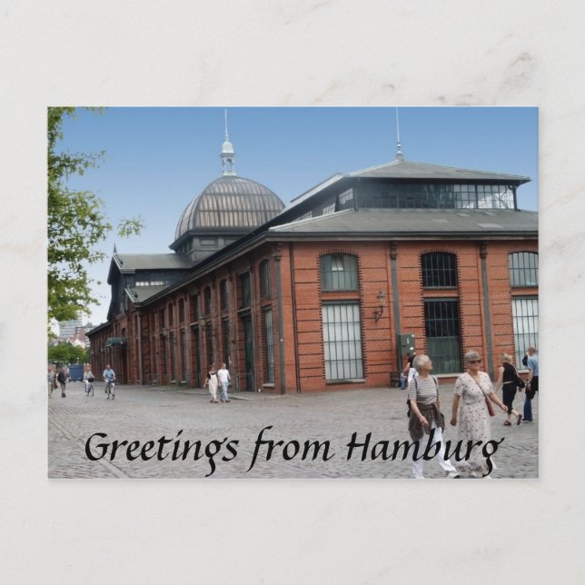 Fish Auction Hall Postcard (Front)