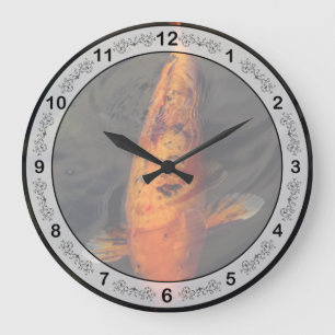 Fish - Big fish little pond Large Clock