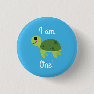 Fish Birthday Party Under the Sea 3 Cm Round Badge
