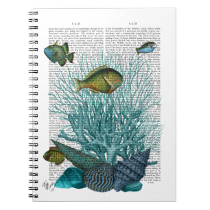 Fish, Blue Shells and Corals Notebook