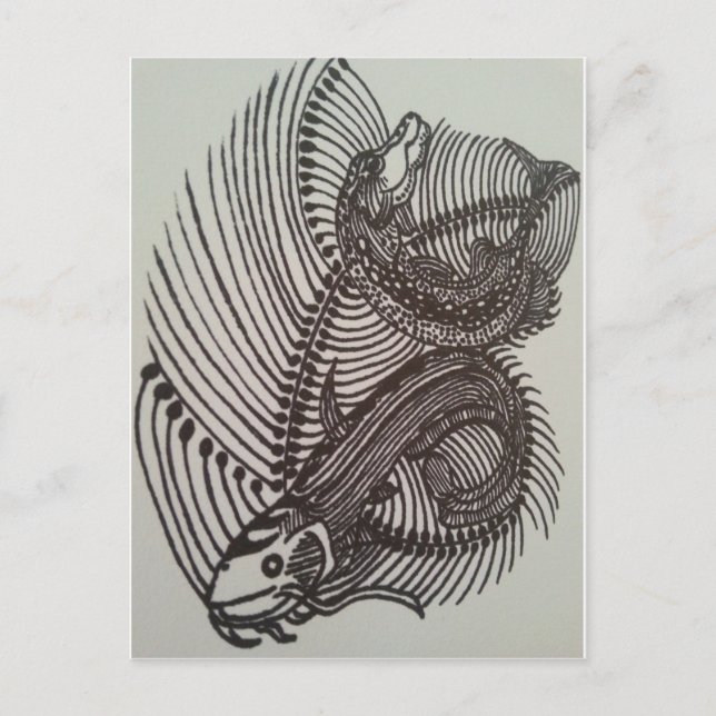 Fish bones postcard (Front)