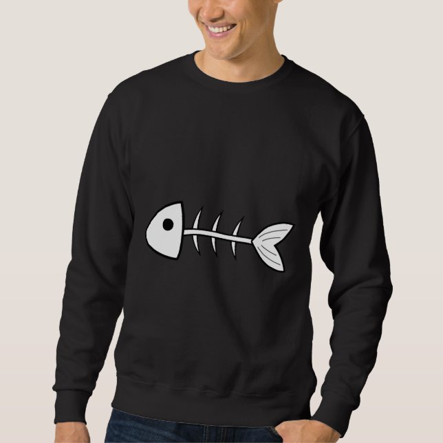 Fish Bones White Sweatshirt (Front)