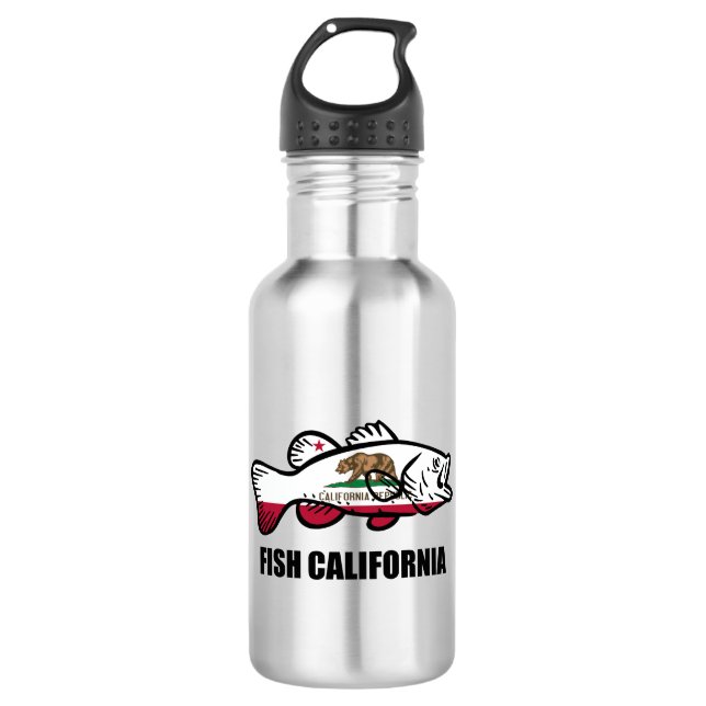 Fish California Bass 532 Ml Water Bottle (Front)