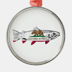 Fish California Trout Metal Ornament