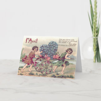 Fish Cart Forget-Me-Not Roses Card