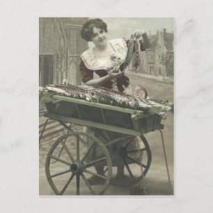 Fish Cart Street Church Poisson d'avril Postcard