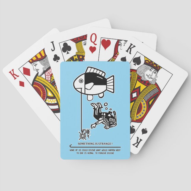 Fish catch humans playing cards (Back)