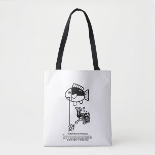 Fish catch humans tote bag