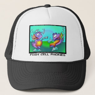 Fish Cell Phones Funny Tees Mugs Cards & Gifts Trucker Hat