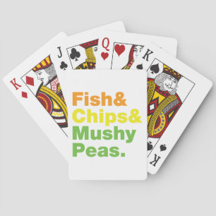 Fish & Chips & Mushy Peas. Playing Cards
