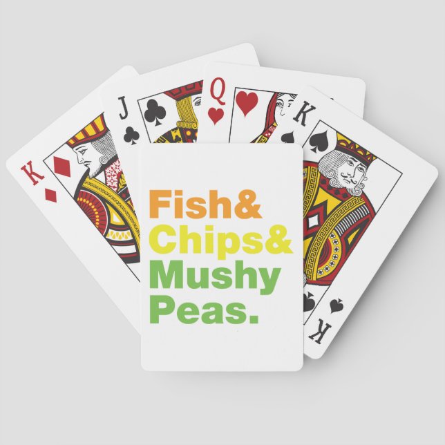 Fish & Chips & Mushy Peas. Playing Cards (Back)