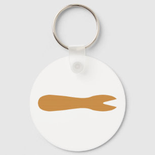 Fish & Chips Shop Wooden Fork Key Ring