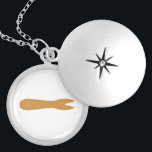 Fish & Chips Shop Wooden Fork Locket Necklace<br><div class="desc">Chippy Fork!

Globe Trotters specialises in idiosyncratic imagery from around the globe. Here you will find unique Greeting Cards,  Postcards,  Posters,  Mousepads and more.</div>