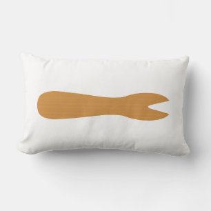 Fish & Chips Shop Wooden Fork Lumbar Cushion