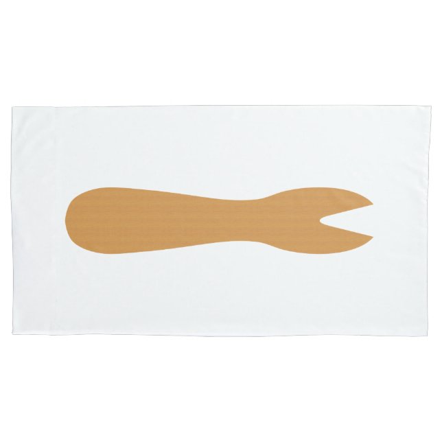 Fish & Chips Shop Wooden Fork Pillowcase (Front-Left)