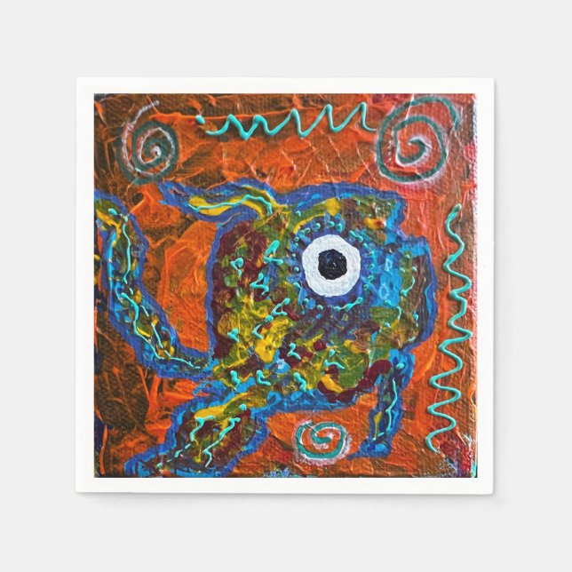 Fish Cocktail Napkin (Front)