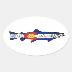 Fish Colorado Oval Sticker