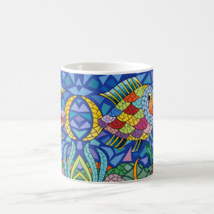 fish colourful coffee mug