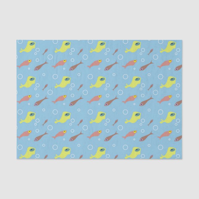 Fish Cork Coaster Tissue Paper (Front)