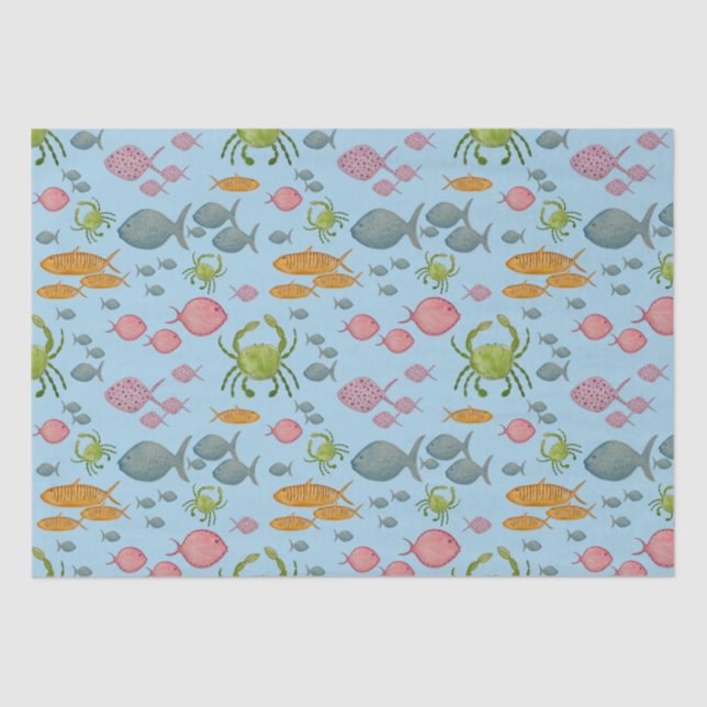 Fish & Crabs  Tissue Paper (Front)