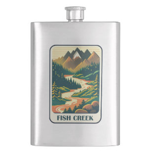 Fish Creek Oregon Colours Hip Flask