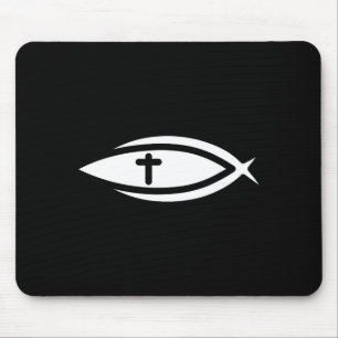 Fish Cross Jesus Christian Prayers Mens Womens Mouse Pad