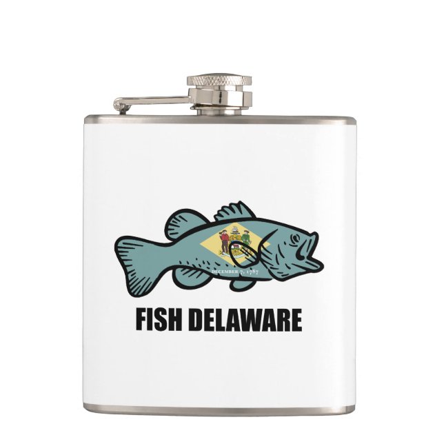Fish Delaware Hip Flask (Front)