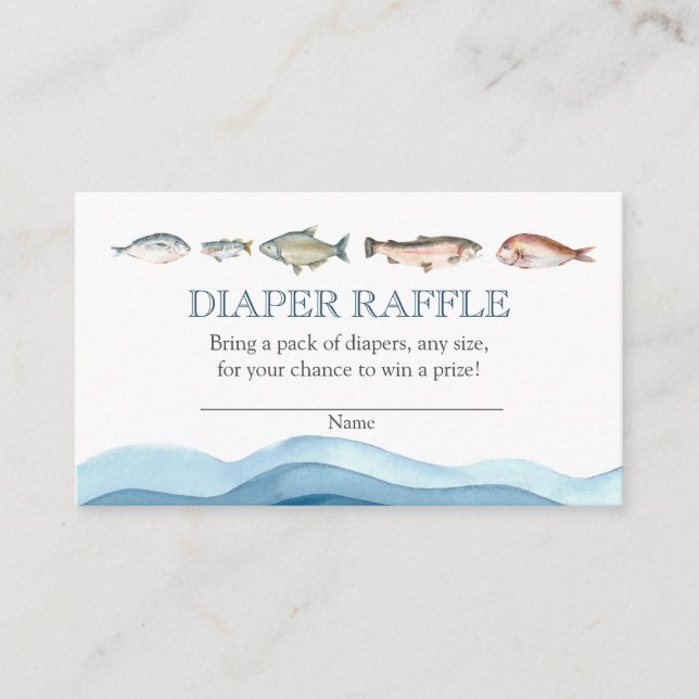 FIsh Diaper Raffle baby shower Insert (Front)