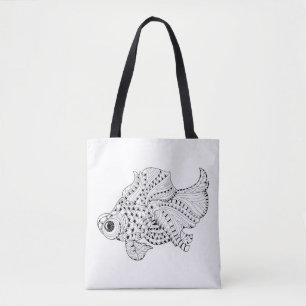 Fish Doodle 2 Tote Bag
