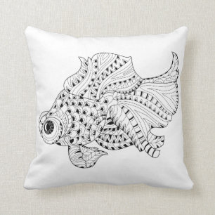 Fish Doodle Cushion