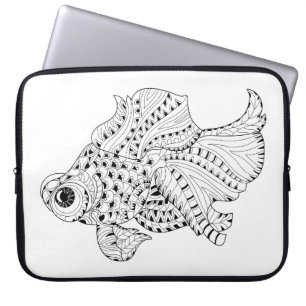 Fish Doodle Laptop Sleeve