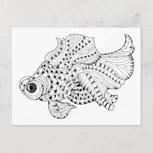 Fish Doodle Postcard