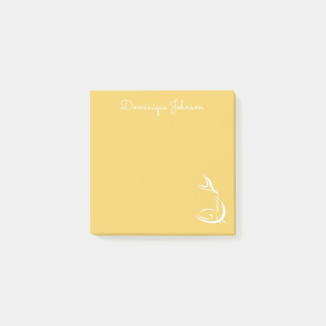Fish Drawing Personalised Post-It® Notes (Front)
